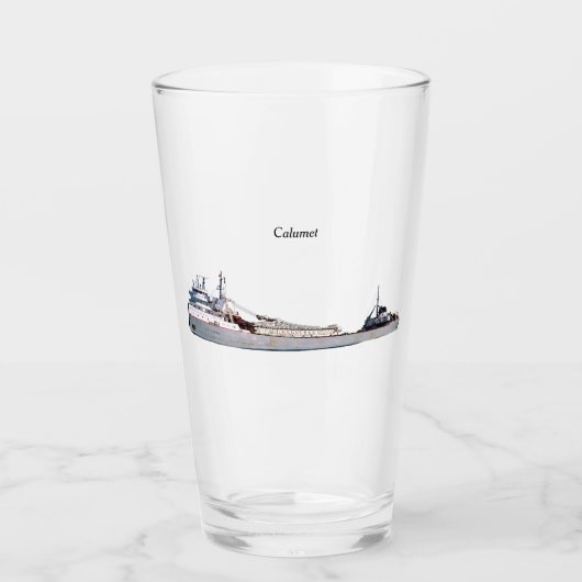 古いカルメットガラス タンブラーグラス (正面)