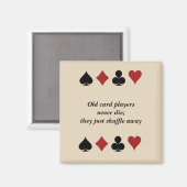 古いカードプレーヤー,トランプのシンボル マグネット (正面/裏面)