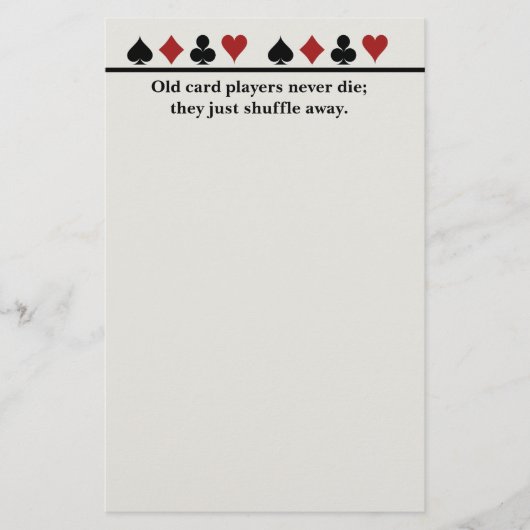 古いカードプレーヤー 便箋 (正面)