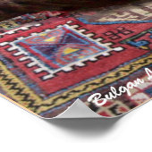 古いカーペットの上のトルコ猫 ポスター (角)