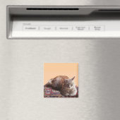 古いカーペットの上のトルコ猫 マグネット (インサイチュ (食洗機))