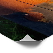 古いガスポンプの写真 ポスター (角)