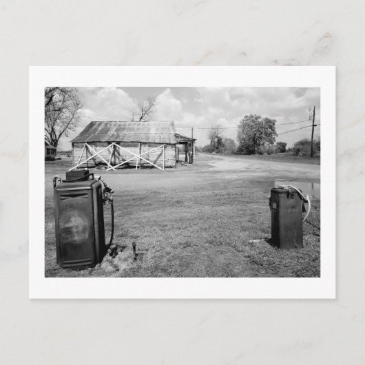 古いガスポンプ ポストカード (正面)