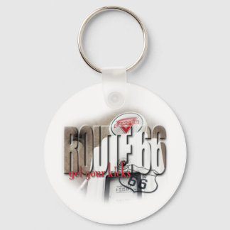 古いガスポンプ – ルート66 キーホルダー