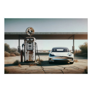 古いガスEV車 ポスター