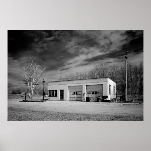 古いガソリンスタンド ポスター (正面)