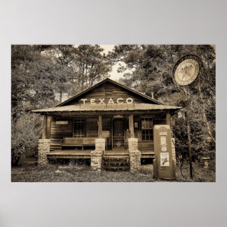 古いガソリンスタンド ポスター