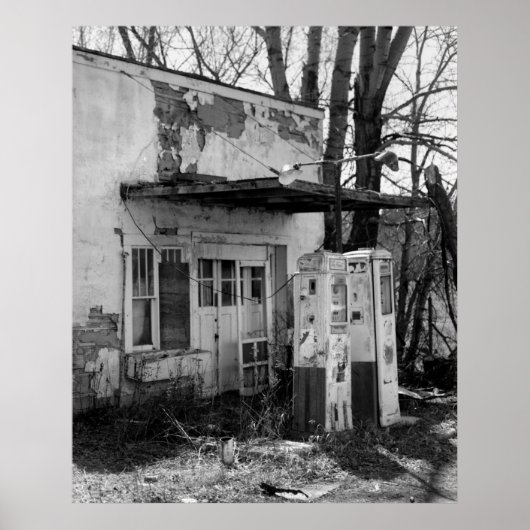 古いガソリンスタンド ポスター (正面)