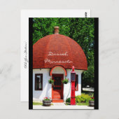 古いガソリンスタンド ポストカード (正面/裏面)