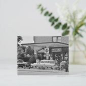 古いガソリンスタンド ポストカード (スタンド正面)