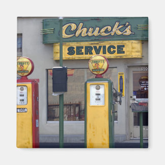 古いガソリンスタンド マグネット