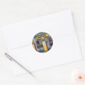 古いガソリンスタンド ラウンドシール (封筒)