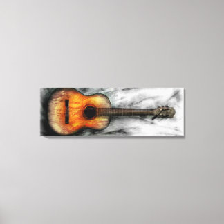 古いギターアート絵画の作品 キャンバスプリント
