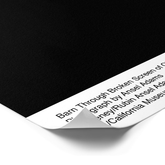 古いクックハウスの壊れたスクリーンを通して納屋 ポスター (角)