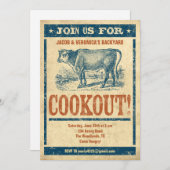 古いクッファッションドクアウト招待状 招待状 (正面/裏面)