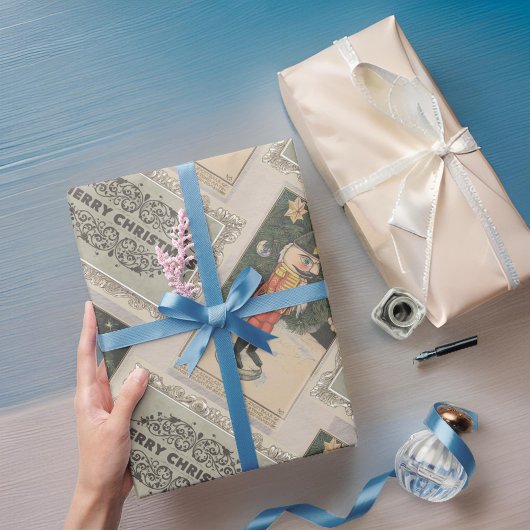 古いクラシックくるみファッションド割り車のビクターレコード ラッピングペーパー