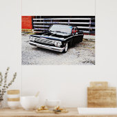 古いクラシックとの黒のImpalaアートポスター ポスター (キッチン)