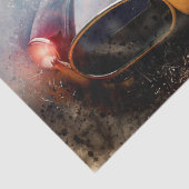 古いクラシックコブラスポーツカー水の色の分離 薄葉紙 (詳細)