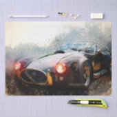 古いクラシックコブラスポーツカー水の色の分離 薄葉紙 (クラフト)