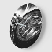 古いクラシックバイク ラージ壁時計 (傾斜)
