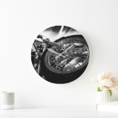 古いクラシックバイク ラージ壁時計 (ホーム)