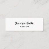 古いクラシック文字ヴィンテージ手書きテンプレート スキニー名刺 (正面)