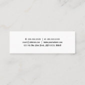 古いクラシック文字ヴィンテージ手書きテンプレート スキニー名刺 (裏面)