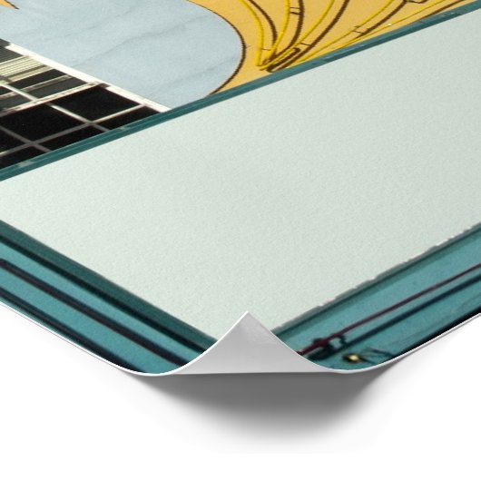 古いクラシック映画館マーキー ポスター (角)