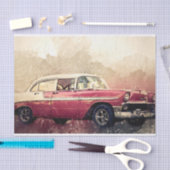 古いクラシック車のデコページ 薄葉紙 (クラフト)