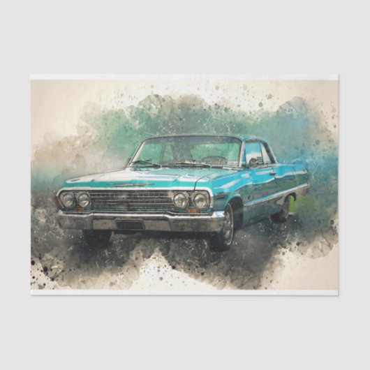 古いクラシック車のデコページ 薄葉紙 (正面)