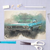 古いクラシック車のデコページ 薄葉紙 (クラフト)