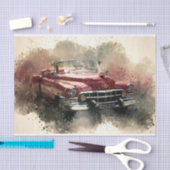 古いクラシック車のデコページ 薄葉紙 (クラフト)