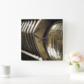 古いクラシック車の前照灯 スクエア壁時計 (ホーム)