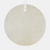 古いクラフト紙:テクスチャ付き背景 ガラスオーナメント (裏面)