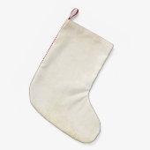 古いクラフト紙：テクスチャ付き背景 スモールクリスマスストッキング (正面 (吊り時))