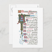 古いクリスマスカード シーズンポストカード (正面/裏面)