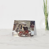 古いクリスマスファッションド。 シーズンカード (正面)