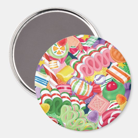 古いクリファッションドスマスキャンディマグネット マグネット (正面/裏面)