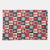 古いクリファッションドスマスキルト キッチンタオル (横)