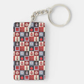 古いクリファッションドスマスキルト キーホルダー (裏面)