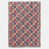 古いクリファッションドスマスキルト スローブランケット (正面縦)