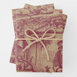 古いクリファッションドスマス ラッピングペーパーシート