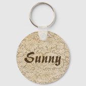 古いクロチェットレースフローラルパターン+あなたのアイディア キーホルダー (正面)