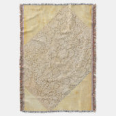 古いクロチェットレースフローラルパターン+あなたのアイディア スローブランケット (正面縦)