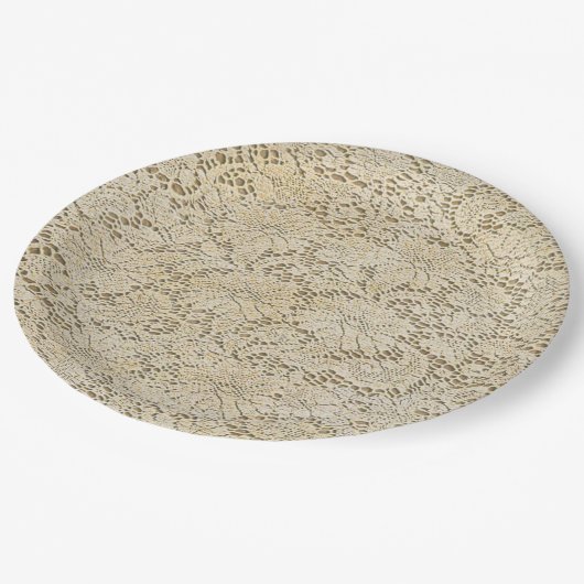 古いクロチェットレースフローラルパターン+あなたのアイディア ペーパープレート (アングル)