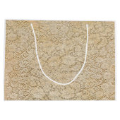 古いクロチェットレースフローラルパターン+あなたのアイディア ラージペーパーバッグ (裏面)