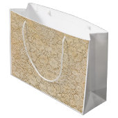 古いクロチェットレースフローラルパターン+あなたのアイディア ラージペーパーバッグ (裏面アングル)