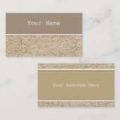 古いクロチェットレースフローラルパターン+あなたのアイディア 名刺 (正面/裏面)