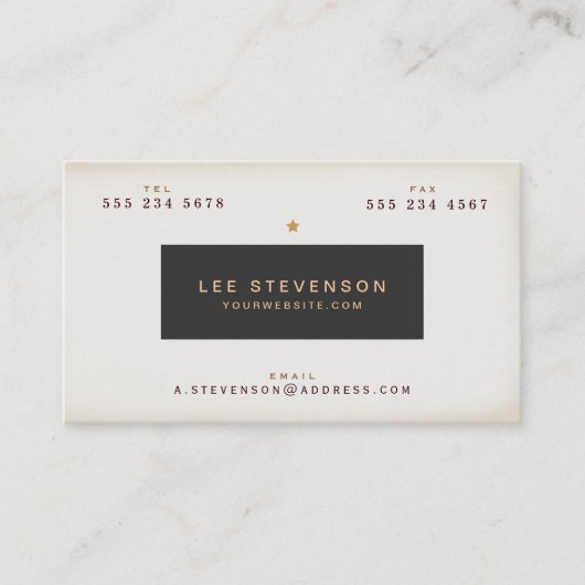 古いクールヴィンテージブラックプラークのネットワーク 名刺 (正面)