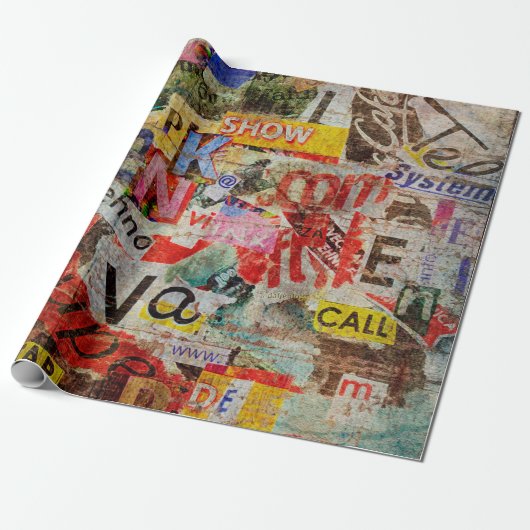 古いグランジ裂けた新しいテクスチャの背景デザイン ラッピングペーパー (アンロールド)